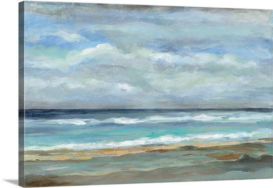 Canvas On Demand Seashore By Silvia Vassileva Painting